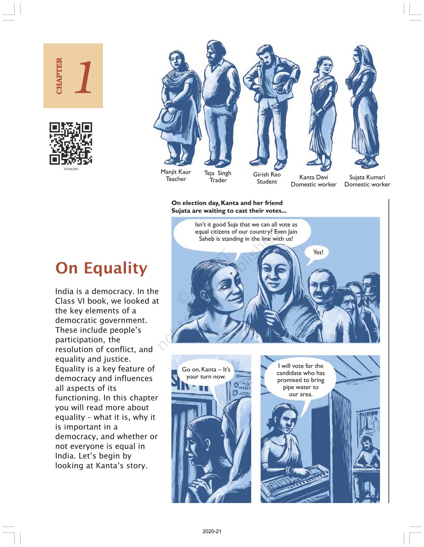 On Equality - NCERT Book Of Class 7 Social And Political Life II